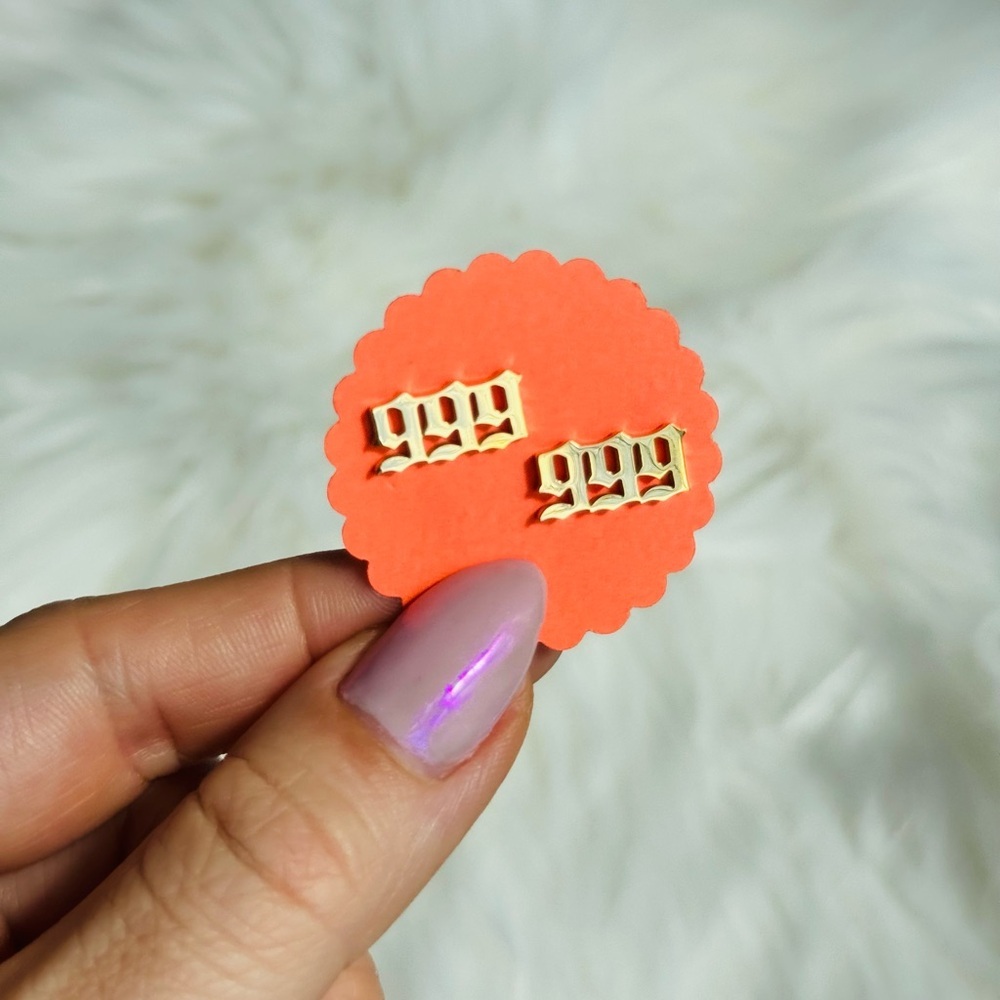 999 ANGEL NUMBER EARRINGS 999